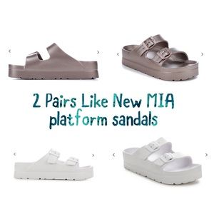 LIKE NEW 2 pairs of MIA platform sandals 10